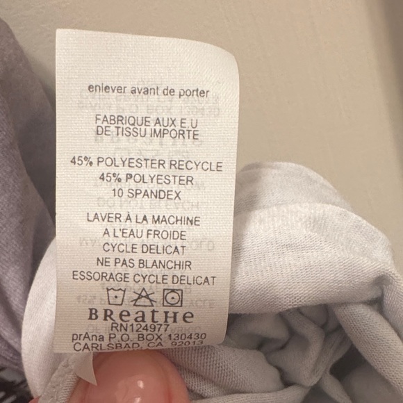 Prana Mahdia V-next Tank Top Black and Gray with Delicate Design - Size M - Picture 14 of 14